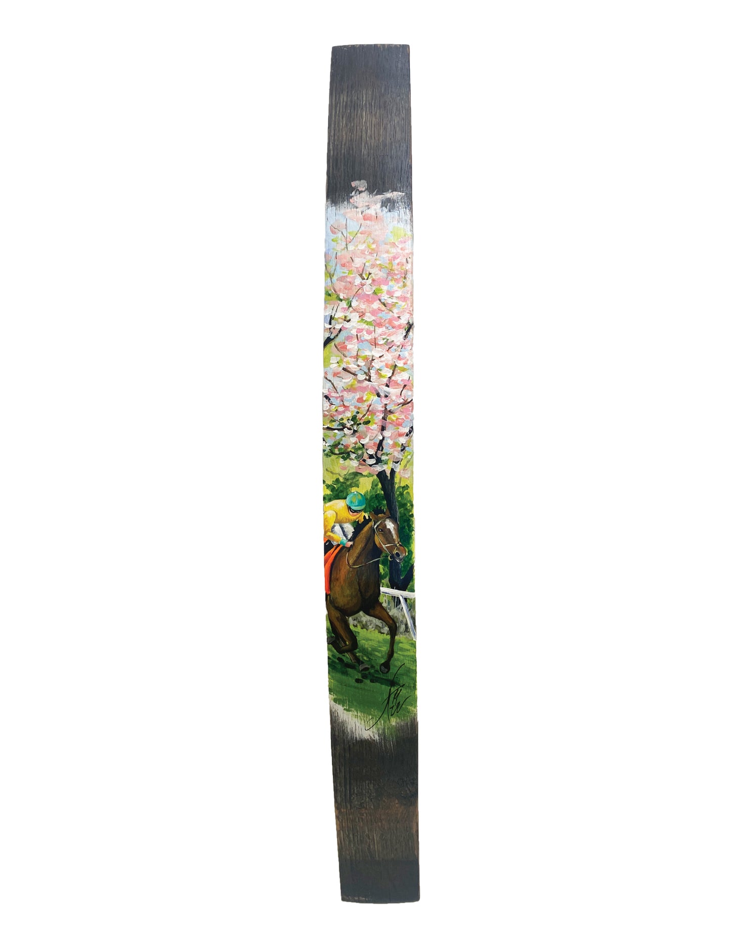 Hand Painted Spring Racing Stave