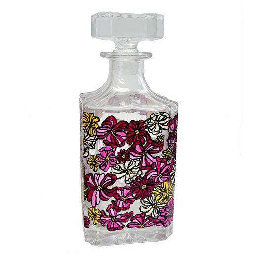 Margie Floral Hand Painted Decanter