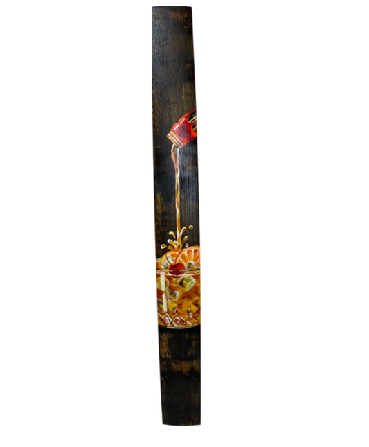 Hand Painted Whisky Pour Stave