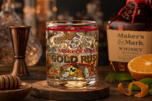 Gold Rush Whimsy Rocks Glass
