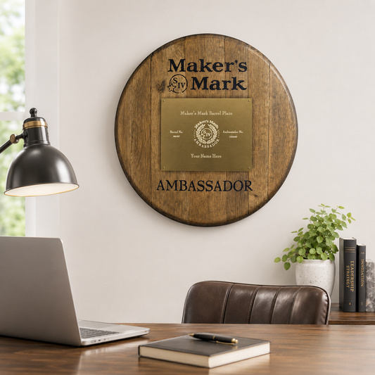 Personalized Barrel Head Ambassador Plate Mount