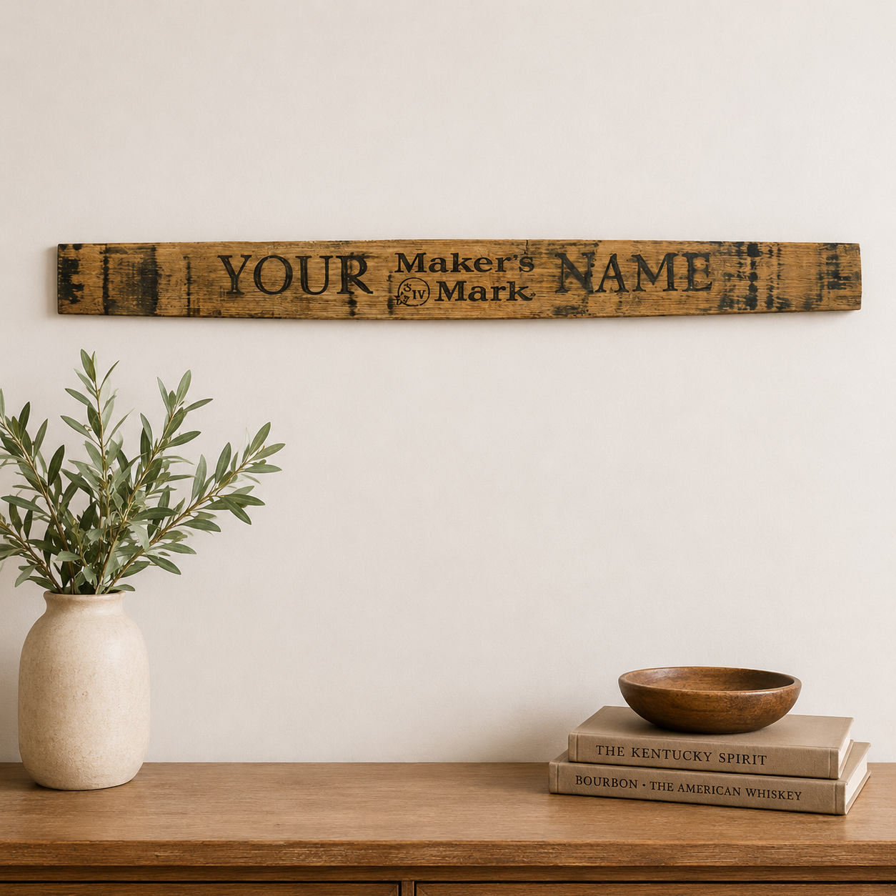Personalized Bourbon Barrel Stave