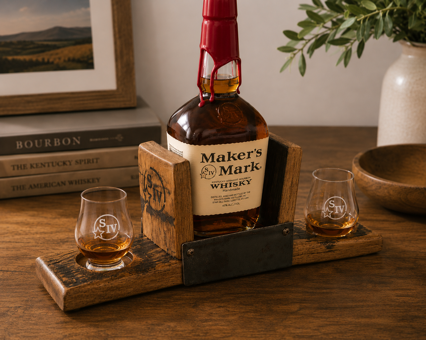 Authentic Barrel Wood Bottle Glorifier