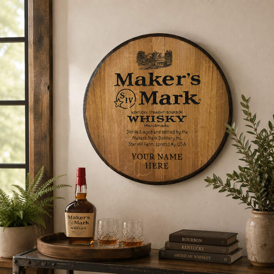 Personalized Engraved Label Barrel Head