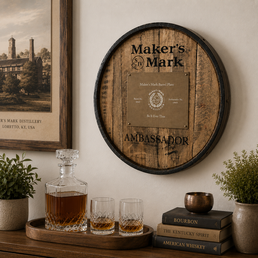 Personalized Quarter Barrel Head Ambassador Plate Mount