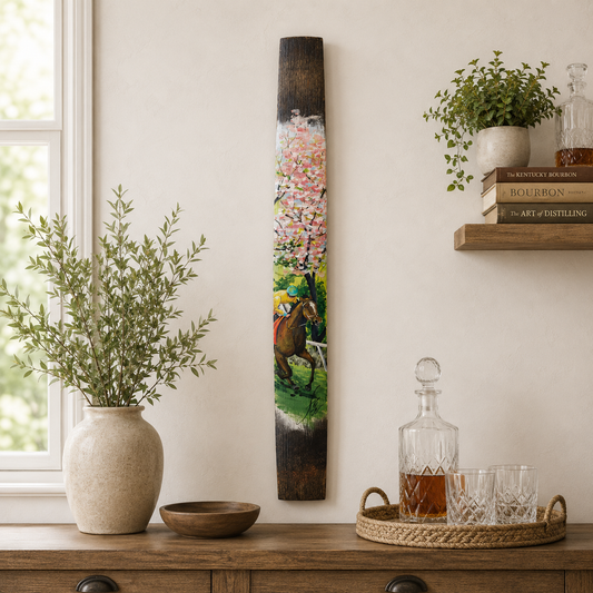Hand Painted Spring Racing Stave