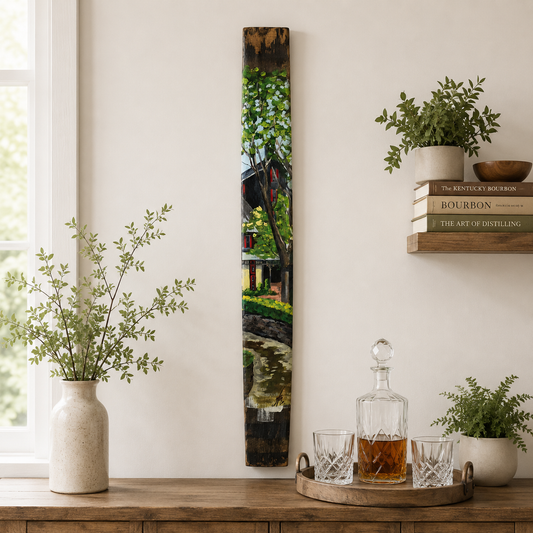 Hand Painted Distillery Image Stave