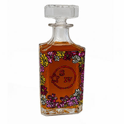 Margie Floral Hand Painted Decanter