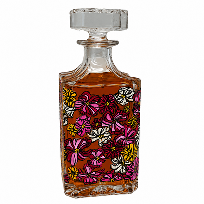 Margie Floral Hand Painted Decanter