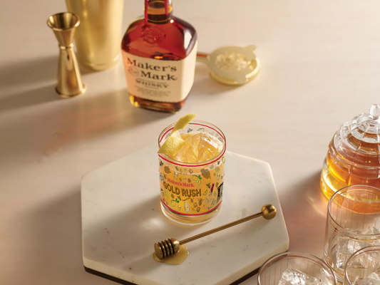 Gold Rush Whimsy Rocks Glass