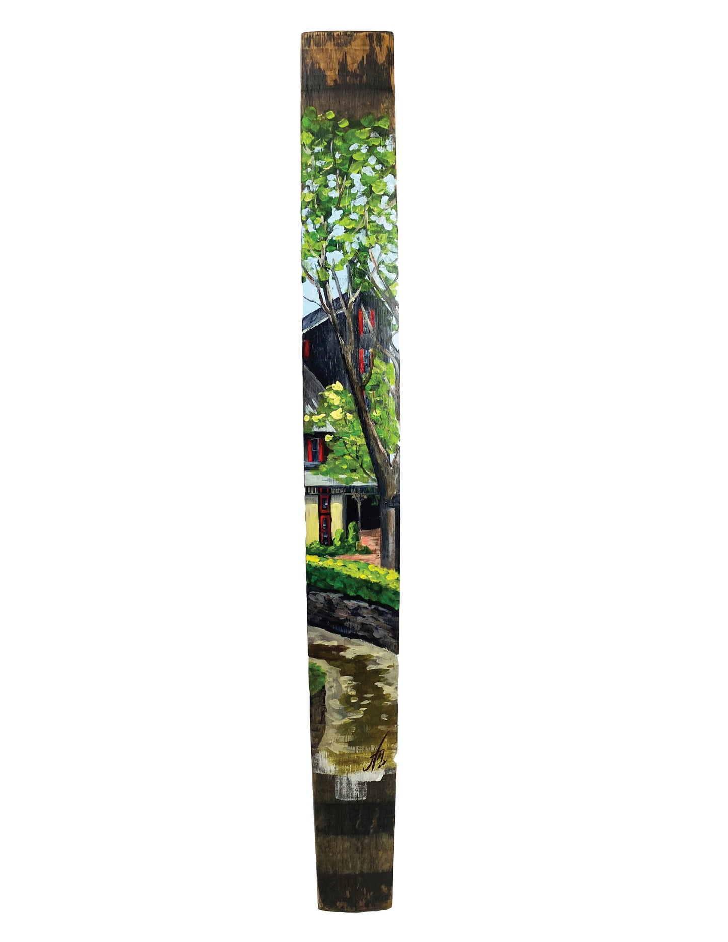 Hand Painted Distillery Image Stave