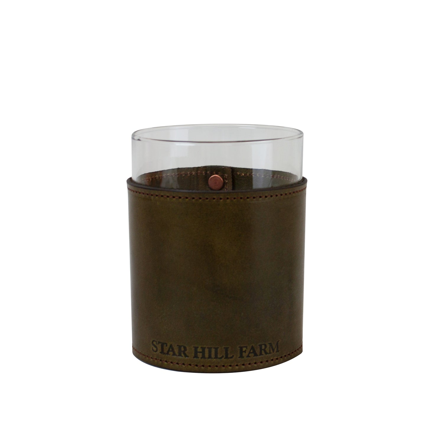 Leather Wrap Rocks Glass