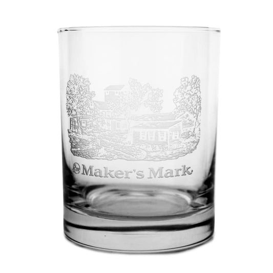Distillery Image Etched Rocks Glass