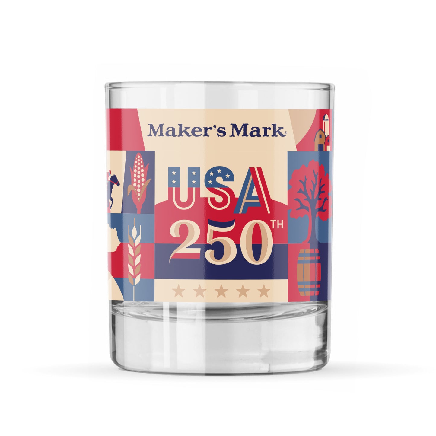 America 250 Rocks Glass