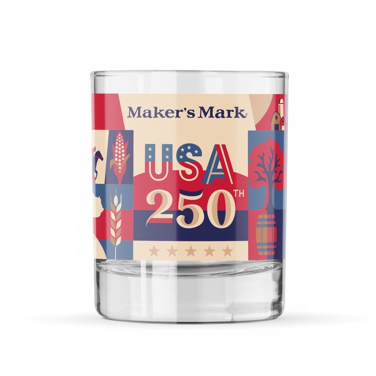 America 250 Rocks Glass