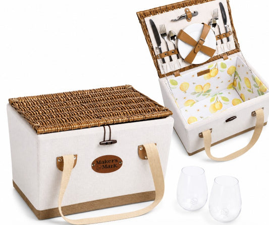 Maker's Mark Picnic Basket for 2