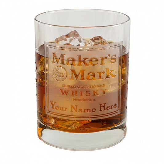 Personalized Label Rocks Glass