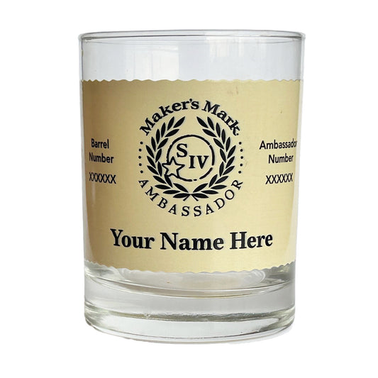 Personalized Ambassador Plate Rocks Glass