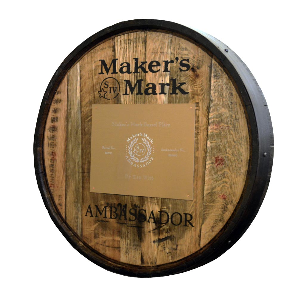 Personalized Quarter Barrel Head Ambassador Plate Mount