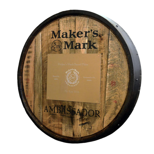 Personalized Quarter Barrel Head Ambassador Plate Mount