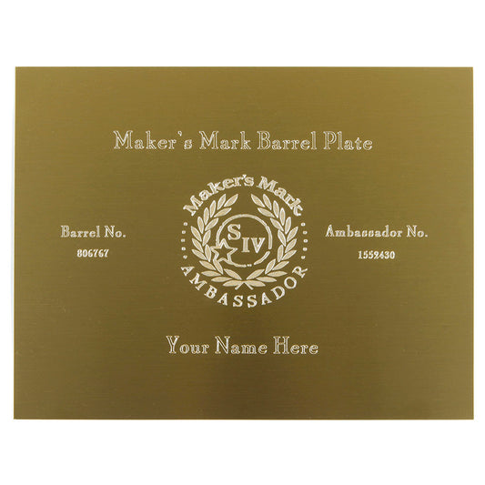 Personalized Ambassador Barrel Plate